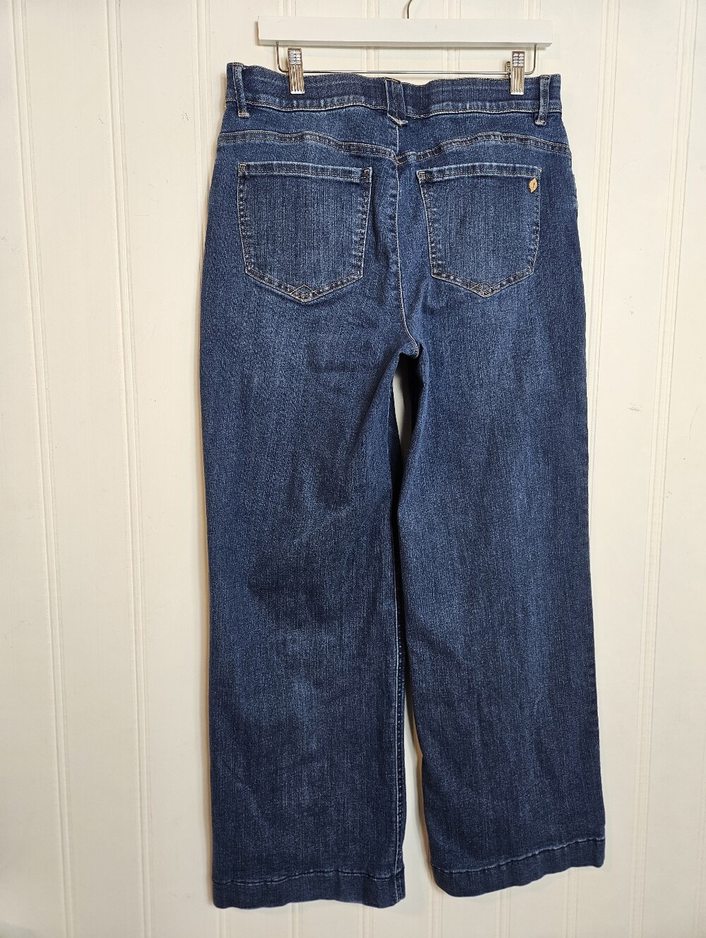 Democracy Wide Leg Jeans Womens 12 High Rise Absolution Stretch Blue Denim - Picture 7 of 15